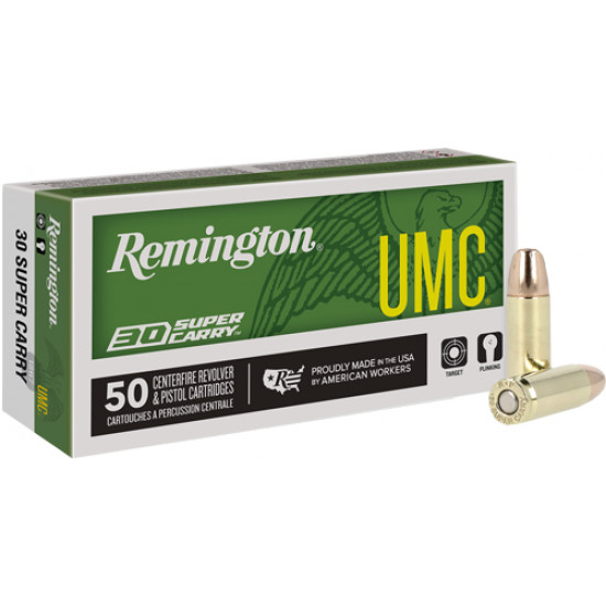 REMINGTON UMC 30 SUPER CARRY 50RD 20BX/CS 100GR FMJ