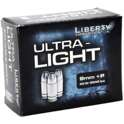 LIBERTY ULTRA LIGHT 9MM +P 9MM LUGER 50GR HP 20RD 10BX/CS LIBERTY ULTRA LIGHT 9MM +P 9MM LUGER 50GR HP 20RD 10BX/CS