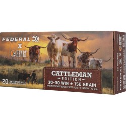 FEDERAL HAMMER DOWN HENRY CATTLEMANS 150GR JSP 20RD FEDERAL HAMMER DOWN HENRY CATTLEMANS 150GR JSP 20RD