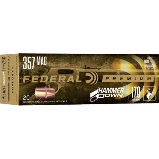 FEDERAL AMMO HAMMER DOWN .357 MAG . 170GR. SP 20-PACK