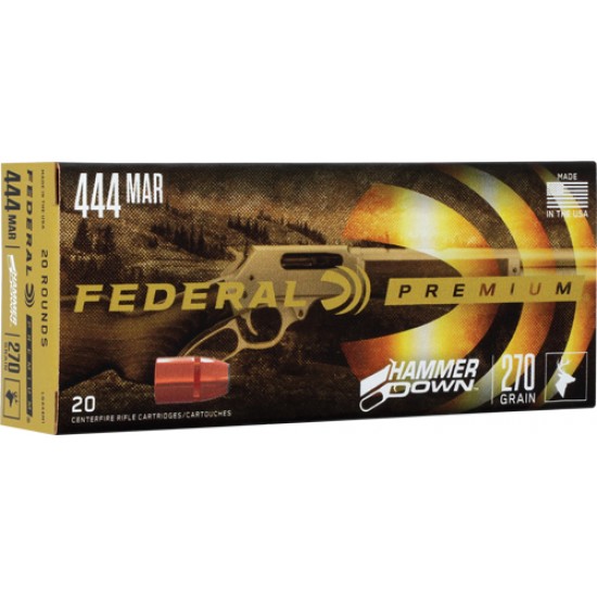 FEDERAL AMMO HAMMER DOWN 444MARLIN 270GR. JSP 20-PACK