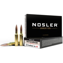 NOSLER AMMO MATCH GRADE 6.5CM 140GR CUSTOM COMP HPBT 20PK