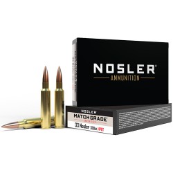 NOSLER AMMO MATCH GRADE .33 NOSLER 300GR CUSTOM HPBT 20PK