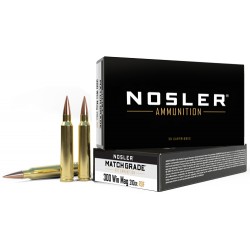 NOSLER AMMO MATCH GRADE 300WM 210GR REDUCED DRAG HPBT 20PK