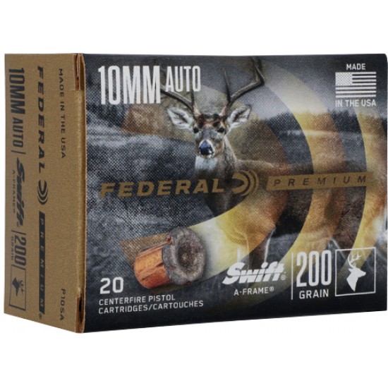 FEDERAL AMMO 10MM 200GR. A-FRAME JHP 20-PACK