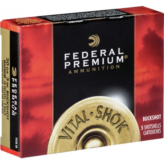 FEDERAL 20GA 3" #2 BUCK 18 PELLETS 5RD 50BX/CS