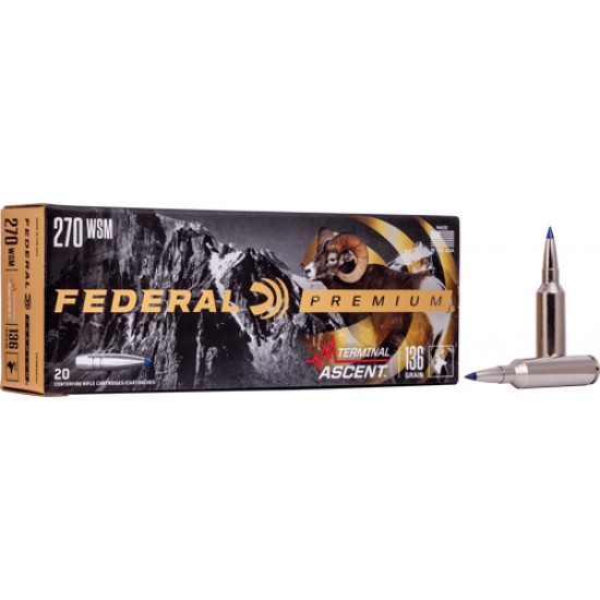 FEDERAL AMMO .270 WSM. 136GR. TERMINAL ASCENT 20-PK