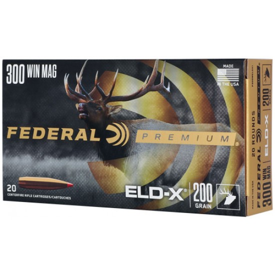 FEDERAL 300 WM 200GR ELD-X 20RD 10BX/CS