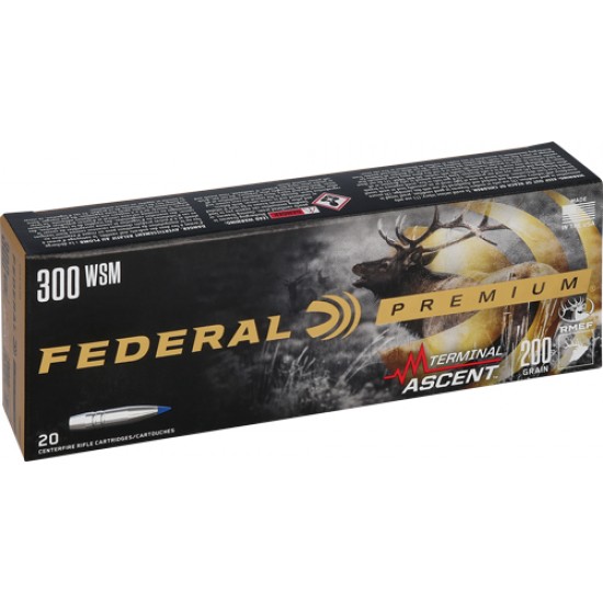 FEDERAL AMMO .300WSM 200GR. TERMINAL ASCENT 20-PACK