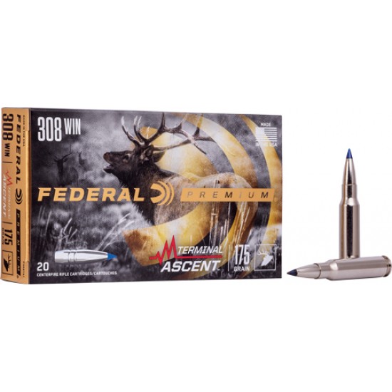 FEDERAL AMMO .308 WIN. 175GR. TERMINAL ASCENT 20-PK