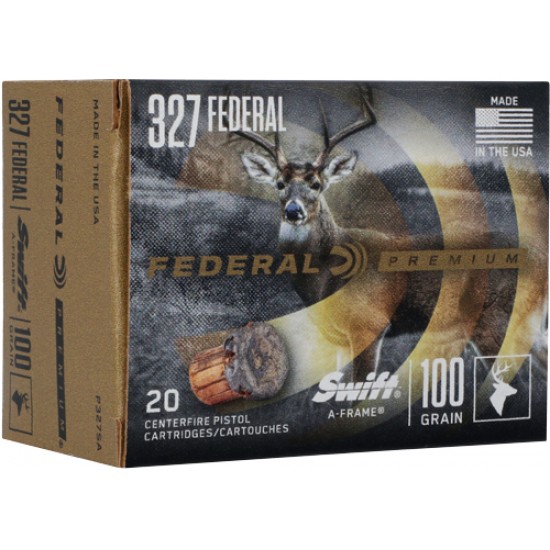 FEDERAL AMMO PREMIUM .327 FEDERAL 100GR. A-FRAME JHP 20-PACK