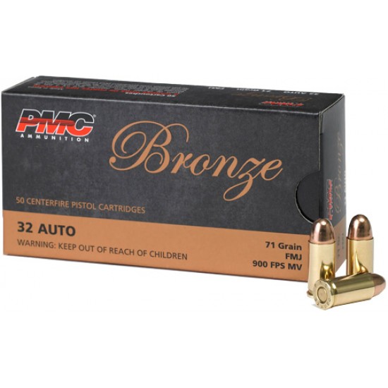 PMC AMMO .32ACP 71GR. FMJ 50-PACK