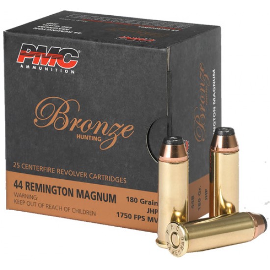 PMC AMMO .44 REM MAGNUM 180GR. JHP 25-PACK