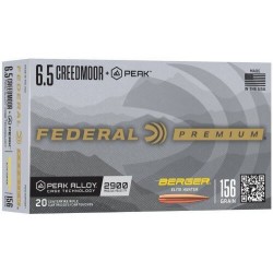FEDERAL PEAK 6.5 CM 155GR BERGER ELITE 20RD 10BX/CS FEDERAL PEAK 6.5 CM 155GR BERGER ELITE 20RD 10BX/CS