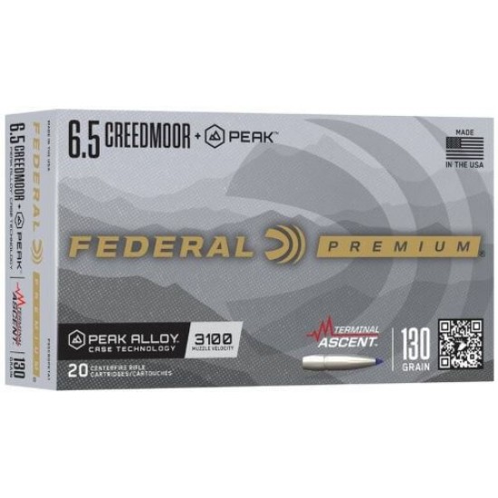 FEDERAL PEAK 6.5 CM 130GR TERMINAL ASCENT 20RD 10BX/CS