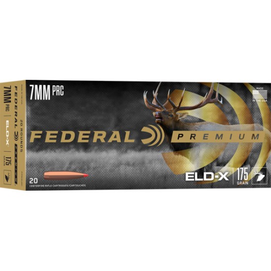 FEDERAL AE 7MM PRC 175GR ELD-X 20RD 10BX/CS