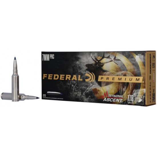 FEDERAL AE 7MM PRC 170GR TERMINAL ASCENT 20RD 10BX/CS