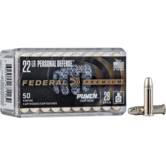 FEDERAL AMMO .22LR PUNCH 29GR. FN 50-PACK