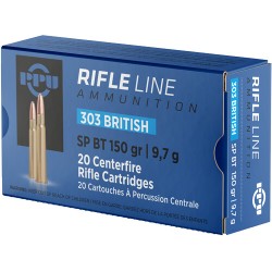 PPU AMMO .303 BRITISH 150GR. SP 20RD BOX