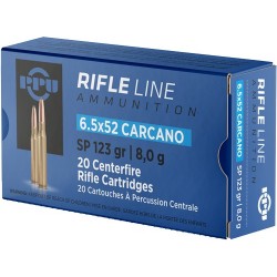 PPU AMMO 6.5X52 CARCANO 123GR. SP 20RD BOX