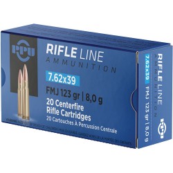PPU AMMO 7.62X39 123GR. FMJ 20-PACK