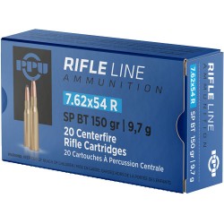 PPU AMMO 7.65X54R 150GR. SP 20RD BOX