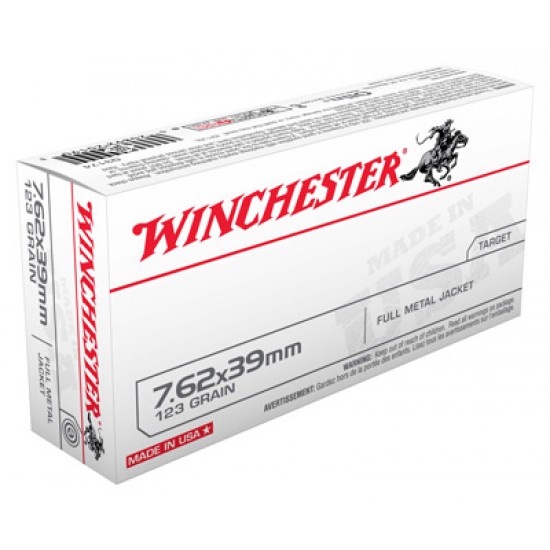 WINCHESTER AMMO USA 7.62 X 39 123GR. FMJ 20-PACK