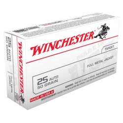 WINCHESTER AMMO USA .25ACP 50GR. FMJ-RN 50-PACK