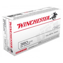 WINCHESTER AMMO USA .380ACP 95GR. FMJ-RN 50-PACK