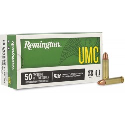 REMINGTON UMC 30 CARBINE 110GR FMJ 50RD 10BX/CS