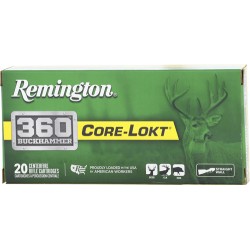 REMINGTON 360 BUCKHAMMER 180GR SP CORE-LOKT 20RD 10BX/CS
