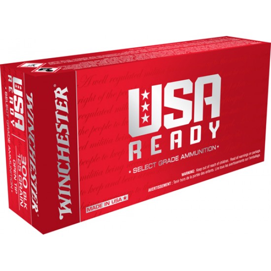 WINCHESTER AMMO USA READY .300 BLACK- OUT 215GR OPEN TIP MATCH 20-PK