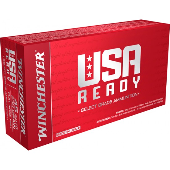 WINCHESTER AMMO USA READY .45ACP 230GR. FMJ-MATCH 50-PACK