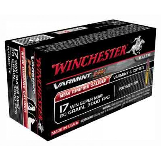 WINCHESTER AMMO VARMINT HV .17WSM 20GR. V-MAX 50-PACK