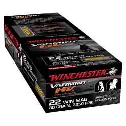 WINCHESTER AMMO SUPREME .22WMR 2250FPS. 30GR. JHP 50-PACK