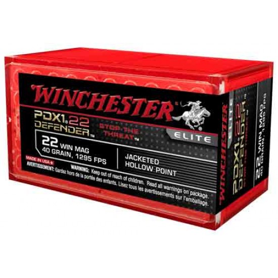 WINCHESTER PDXI DEFENDER .22WMR 45GR. JHP 50PACK