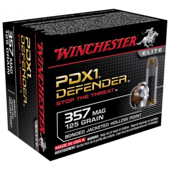 WINCHESTER AMMO SUPREME ELITE 357 MAGNUM 125GR. PDX1 DEFENDER 20-PACK