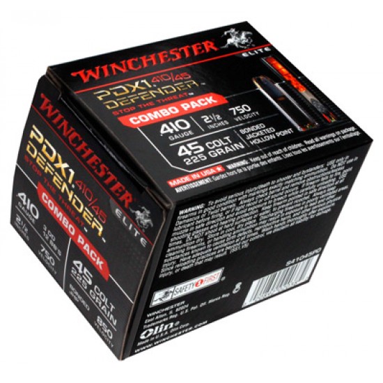 WINCHESTER AMMO SUPREME ELITE 20-PACK .410/45LC COMBO PDX1 DEFENDER