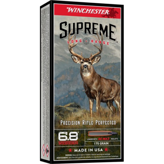 WINCHESTER SUPREME LR 6.8 WESTERN 170GR BC MAX 20RD 10BX