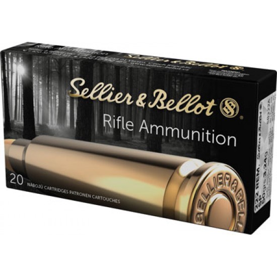 S&B AMMO .222 REMINGTON 50GR. JSP 20-PACK