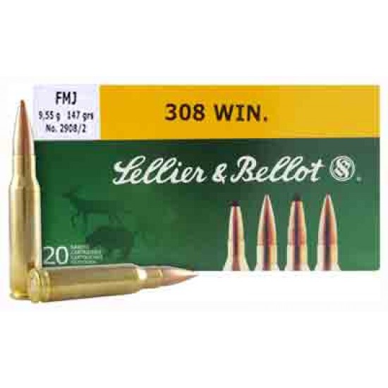 S&B AMMO .308WIN 147GR. FMJ 20-PACK