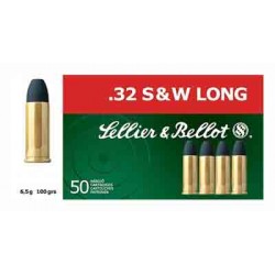 S&B AMMO .32SW LONG 100GR. LEAD-RN 50-PACK