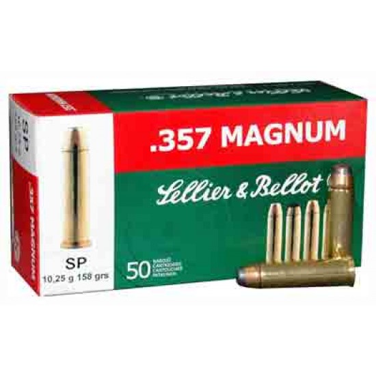 S&B AMMO .357 MAGNUM 158GR. JSP 50-PACK