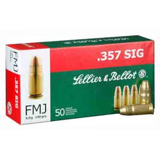 S&B AMMO .357 SIG 140GR. FMJ 50-PACK