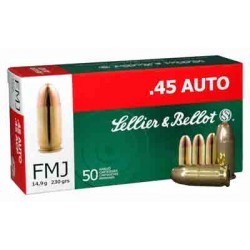 S&B AMMO .45ACP 230GR. FMJ-RN 50-PACK