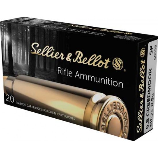 S&B AMMO 6.5 CREEDMOOR 131GR. JSP 20-PACK