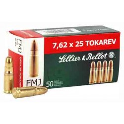 S&B AMMO 7.62X25 TOKAREV 85GR. FMJ-RN 50-PACK