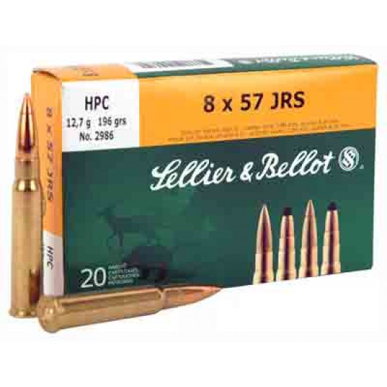 S&B AMMO 8X57MM JRS 196GR. HPC 20-PACK