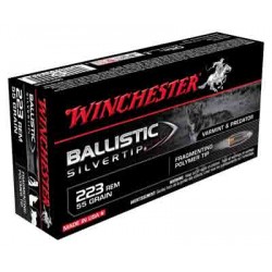 WINCHESTER AMMO SUPREME .223 20-PACK 55GR. BALLISTIC SILVER-TIP