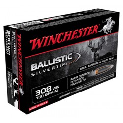 WINCHESTER AMMO SUPREME .308 20-PACK 150GR. BALLISTIC SILVER-TIP WINCHESTER AMMO SUPREME .308 20-PACK 150GR. BALLISTIC SILVER-TIP
